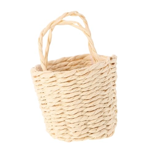 HONITANO Dollhouse Mini -Korb Kleiner Korbfruchtkorb Tiny Egg Basket Weiden Picknickkorb Für Miniaturpuppenhauseszenen Und Tat, DASS Food -einkaufskorb Spielzeugzubehör Für Lebensmittel von HONITANO