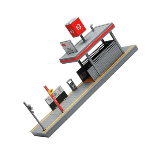HONITANO Bahnhofsplattform Simulation Spielzeug U-Bahn-Station Modell Dekoratives Zubehör Kinderbahnsteig von HONITANO