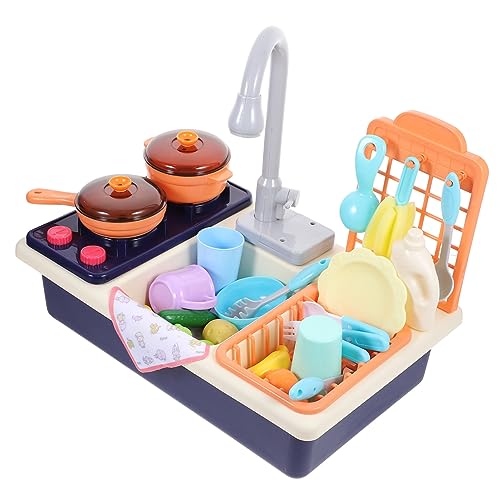 HONITANO Elektrische Spielspüle mit Fließendem Wasser Teiliges Kinderspielzeug Set aus Hochwertigem Kunststoff Realistische Küchenspüle für Kreatives Rollenspiel und Hausarbeitstraining HONITANO Elektrische Spielspüle mit Fließendem Wasser Teiliges Kinderspielzeug Set aus Hochwertigem Kunststoff Realistische Küchenspüle für Kreatives Rollenspiel und Hausarbeitstraining von HONITANO