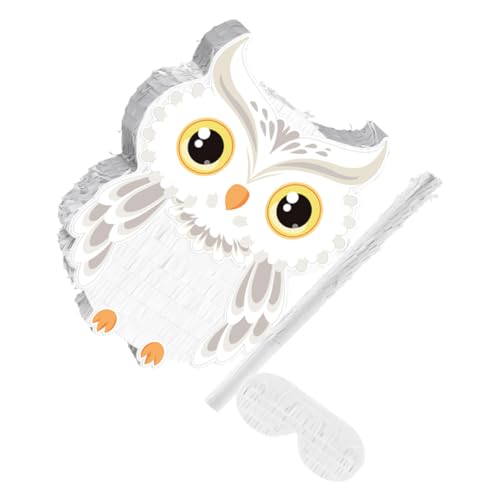 HONITANO Eule Piñata Jungle Tiermotiv Robustes Partyspiel für Mädchen Geburtstag Halloween Dekoration Waldtiere Party Zubehör von HONITANO