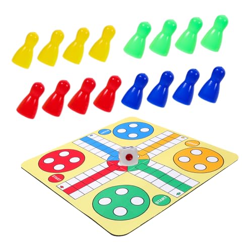 HONITANO Faltbares Flugzeug schachspiel Tragbares Brettspiel Flying Chess mit Mauspad Klappbar Fördert Denkfähigkeit und Hand Auge koordination Kompakt für Unterwegs und Parties von HONITANO
