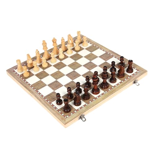 HONITANO Faltbares Schachspiel Internationales Schachspiel Klappbar Tragbar Für Familie Reise Holzbrett Robust Langlebig Elegantes Design HONITANO Faltbares Schachspiel Internationales Schachspiel Klappbar Tragbar Für Familie Reise Holzbrett Robust Langlebig Elegantes Design von HONITANO