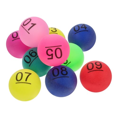 HONITANO Farbige Zahlenbälle Bingo Zahlenbälle Tombola Bälle Zahlen Bingo Bälle Mit Käfig Lotterieballmaschine Nummerierte Bälle Lotteriespiel Bingo Käfig Lotteriebälle Pp von HONITANO