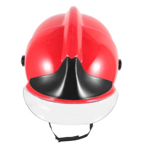 HONITANO Feuerwehrhelm Feuerwehrmann Kostüm Zubehör Roter Feuerwehrhut Leicht Für Karneval Halloween Party Cosplay Bühne von HONITANO