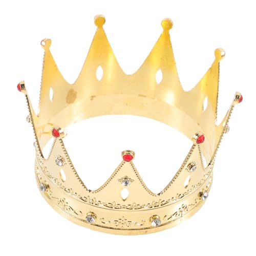 HONITANO Goldene Cosplay Krone für Mädchen Geburtstagskrone mit Schmucksteinen Stilvolles Party Accessoire Langlebiges Sicheres Material Eleganter Kopfschmuck für Festliche Anlässe HONITANO Goldene Cosplay Krone für Mädchen Geburtstagskrone mit Schmucksteinen Stilvolles Party Accessoire Langlebiges Sicheres Material Eleganter Kopfschmuck für Festliche Anlässe von HONITANO