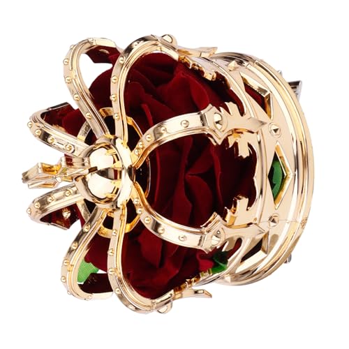 HONITANO Goldene Krone Haarklammer für Halloween Party Königliches Party Haaraccessoire Langlebiger Geformt und Elegant für Damen Jeden Alters von HONITANO