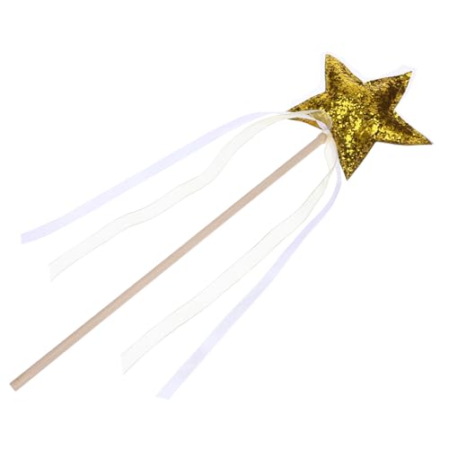 HONITANO Goldener Stern Zauberstab mit Band Leichte Glitzernde Feenstab Deko für Geburtstagsfeiern Bühnenauftritte und Party Kreativer Fairy Wand Sternstab für Kostüm und Cosplay HONITANO Goldener Stern Zauberstab mit Band Leichte Glitzernde Feenstab Deko für Geburtstagsfeiern Bühnenauftritte und Party Kreativer Fairy Wand Sternstab für Kostüm und Cosplay von HONITANO