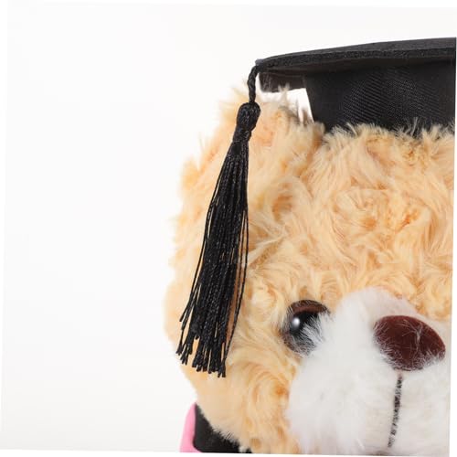 HONITANO Graduation Plush Bear Kuscheltier mit Doktorhut und Talar Süßer Plüschbär mit Rosa Streifen Weiches Abschlussgeschenk für Uni Dekoration und Kuschelfreund HONITANO Graduation Plush Bear Kuscheltier mit Doktorhut und Talar Süßer Plüschbär mit Rosa Streifen Weiches Abschlussgeschenk für Uni Dekoration und Kuschelfreund von HONITANO