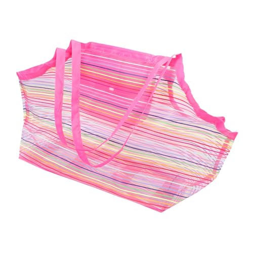 HONITANO Große Strandtasche Netzbeutel Organizer Strandspielzeug Aufbewahrungstasche Leicht Tragbar Verstärkte Henkel für Muschelsammlung und Urlaub von HONITANO