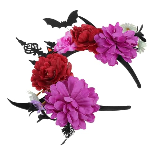 HONITANO Halloween Damen Haarreif mit Teufelshörnern und Fledermaus Vielseitiges Kostümzubehör für Halloween Cosplay Themenpartys und Kreative Verkleidungen von HONITANO