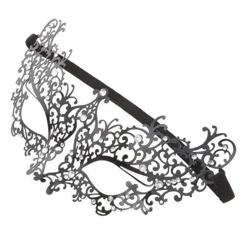 HONITANO Halloween Damen Halbgesichtsmaske aus Sicherem Metall Leichte Bequeme Metallmaske für Halloween Kostüm Cosplay Party Karneval und Festliche Dekoration von HONITANO