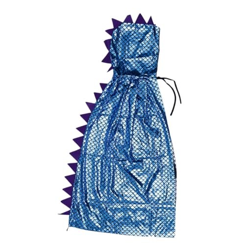 HONITANO Halloween Dinosaurier Umhang Blauer Kapuzen Cape Hautfreundlich und Bequem Besonderes Design für Fasching Kostümfest Rollenspiel und Partyspaß von HONITANO