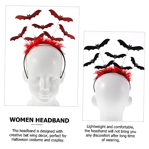 HONITANO Halloween Fledermaus Haarreif Cosplay Stirnband Leichtes Partyaccessoire für Frauen Einheitsgröße Rotes Bat Headband für Halloween Karneval Maskerade HONITANO Halloween Fledermaus Haarreif Cosplay Stirnband Leichtes Partyaccessoire für Frauen Einheitsgröße Rotes Bat Headband für Halloween Karneval Maskerade von HONITANO
