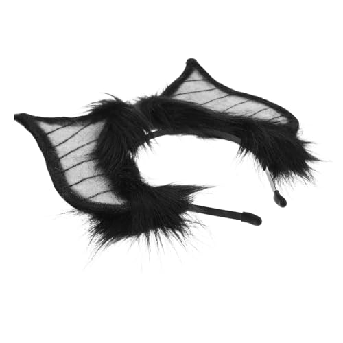 HONITANO Halloween Fledermaus Ohren Haarreif Cosplay Kostüm Accessoire für Party Bühne Verstellbar Elastisch Dunkel Tierhaar Schmuck HONITANO Halloween Fledermaus Ohren Haarreif Cosplay Kostüm Accessoire für Party Bühne Verstellbar Elastisch Dunkel Tierhaar Schmuck von HONITANO
