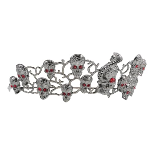 HONITANO Halloween Gothic Retro Krone mit Strass Totenkopf Haarschmuck Leichtes Stirnband Party Halloween Foto Requisite Cosplay Accessoire für Festliche Anlässe HONITANO Halloween Gothic Retro Krone mit Strass Totenkopf Haarschmuck Leichtes Stirnband Party Halloween Foto Requisite Cosplay Accessoire für Festliche Anlässe von HONITANO