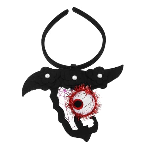 HONITANO Halloween Haarreif Hexenhut mit Augenförmiger Verzierung Weicher Filz Komfortabel und Sicher Sitzend Dekoratives Halloween Kopfschmuck für Party und Kostüm für Damen HONITANO Halloween Haarreif Hexenhut mit Augenförmiger Verzierung Weicher Filz Komfortabel und Sicher Sitzend Dekoratives Halloween Kopfschmuck für Party und Kostüm für Damen von HONITANO