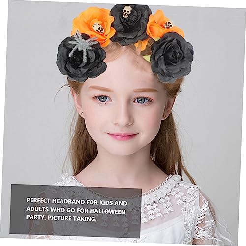 HONITANO Halloween Haarreif Spinnenkopf mit Blumenmotiv Einstellbares Stirnband für Erwachsene und Halloween Kostüm Accessoire für Party und Cosplay HONITANO Halloween Haarreif Spinnenkopf mit Blumenmotiv Einstellbares Stirnband für Erwachsene und Halloween Kostüm Accessoire für Party und Cosplay von HONITANO