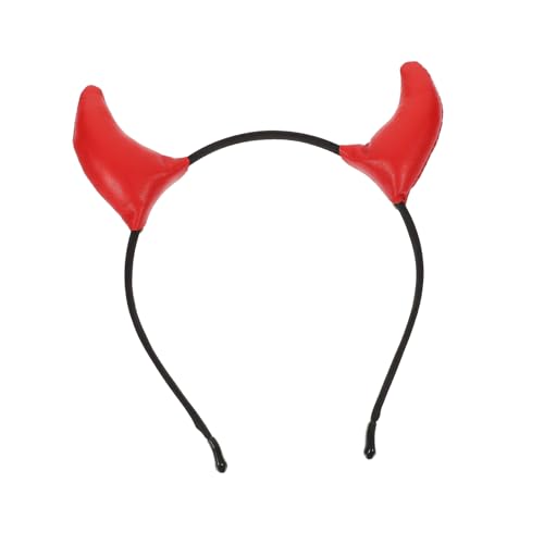 HONITANO Halloween Haarreif Teufelshörner aus Hochwertigem Robustes Stirnband mit Roten Hörnern für Kostüm Party Cosplay und Halloween Feiern für Damen und Herren von HONITANO