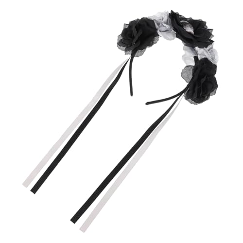 HONITANO Halloween Haarreif mit Kreativem Totenkopf und Rosenblumendesign Silbernes Festival Haarband für Day Of The Dead Halloween Party Braut Haaraccessoire HONITANO Halloween Haarreif mit Kreativem Totenkopf und Rosenblumendesign Silbernes Festival Haarband für Day Of The Dead Halloween Party Braut Haaraccessoire von HONITANO