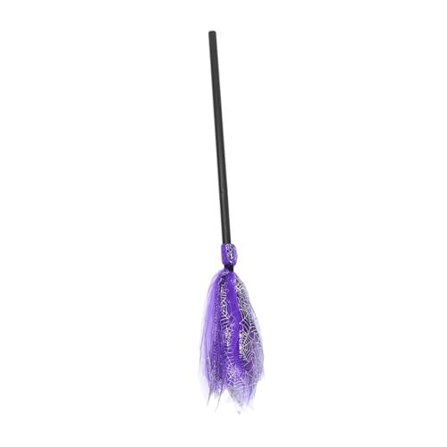 HONITANO Halloween Hexenbesen Deko Violett Spinnennetz Stoff Cosplay Requisite für Party Kostüm Zubehör HONITANO Halloween Hexenbesen Deko Violett Spinnennetz Stoff Cosplay Requisite für Party Kostüm Zubehör von HONITANO