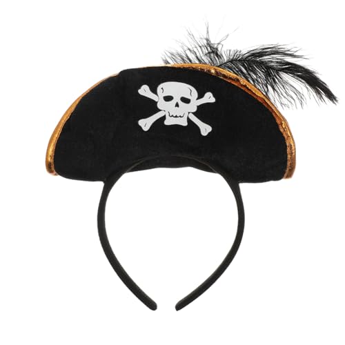 HONITANO Halloween Piraten Haarband Muster Piratenkostüm Zubehör für Party Cosplay Bühnenauftritt Unisex aus Hochwertigem Vliesstoff Geruchlos Einheitsgröße für Mottopartys und Fotosessions von HONITANO