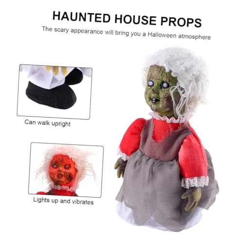 HONITANO Halloween Voice Aktivierte Grusel Puppe mit Leuchteffekt und Automatischem Gehen Bekleidet Soundeffekt Haunted House Deko für Halloween Party und Familienfeiern HONITANO Halloween Voice Aktivierte Grusel Puppe mit Leuchteffekt und Automatischem Gehen Bekleidet Soundeffekt Haunted House Deko für Halloween Party und Familienfeiern von HONITANO