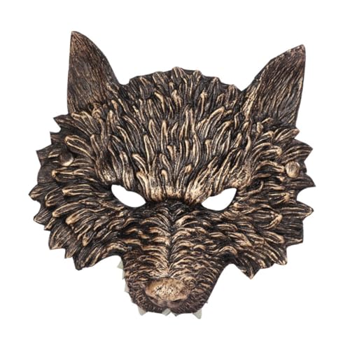 HONITANO Halloween Wolf Maske für Kostümpartys Realistische Tiermaske für Erwachsene für Halloween Karneval und Cosplay Events Sicher und Bequem zu Tragen von HONITANO