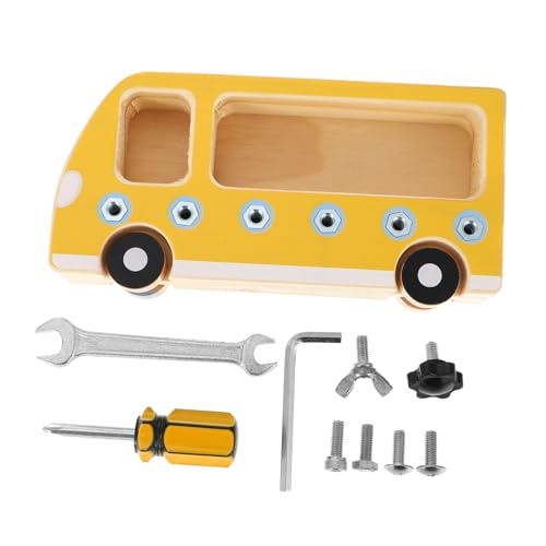 HONITANO Holz Busy Board Schrauben Lernspielzeug Motorik Bus Form Holzspielzeug Für Innen Außen Leicht Tragbar Sicher Poliert HONITANO Holz Busy Board Schrauben Lernspielzeug Motorik Bus Form Holzspielzeug Für Innen Außen Leicht Tragbar Sicher Poliert von HONITANO