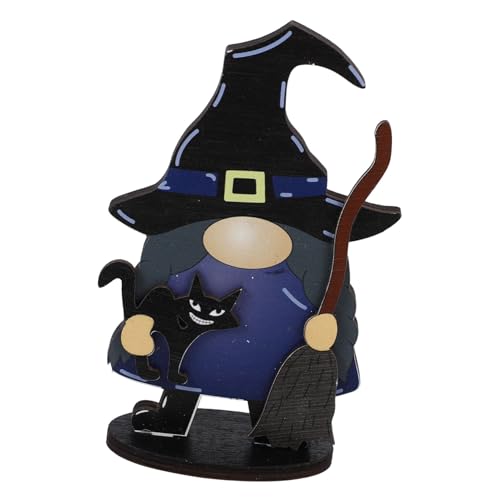HONITANO Holz Deko Halloween Zwerg Figur Tischschild Handgefertigt Langlebig für Party Tischdeko Wohnzimmer und Büro Gruselige Herbstdekoration Vielseitig Einsetzbar Gnom Figur als HONITANO Holz Deko Halloween Zwerg Figur Tischschild Handgefertigt Langlebig für Party Tischdeko Wohnzimmer und Büro Gruselige Herbstdekoration Vielseitig Einsetzbar Gnom Figur als von HONITANO