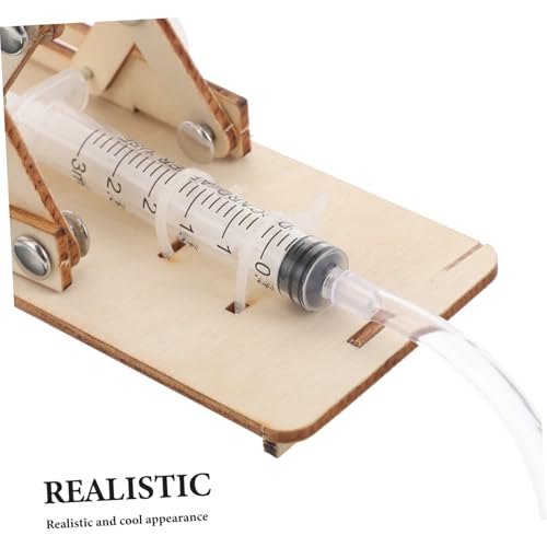 HONITANO Holz Hydraulik Bausatz DIY Hydraulischer Aufzug Lernspielzeug Stabiles Hebeplattformmodell für Schüler Experimentelles Pädagogisches Wissenschaftsspielzeug Kreatives Technikset von HONITANO