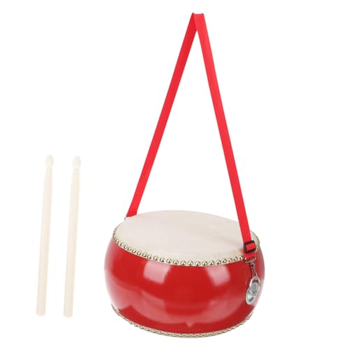 HONITANO Holz Percussion Cowhide Spielzeugtrommel Pädagogisches Musikinstrument für Sichere Leichte Trommel mit Drumstick Fördert Frühe Musikalische Entwicklung und Hand Auge Koordination von HONITANO