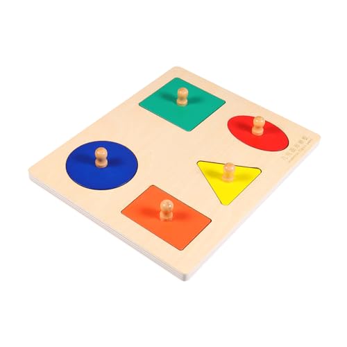 HONITANO Holz Puzzle für Kleinkinder Geometrische Formen Lernspielzeug Sicher Motorikfördernd Pädagogisch Glatte Oberfläche Fördert Gehirnentwicklung für Junge Mädchen und Kleinkinder von HONITANO