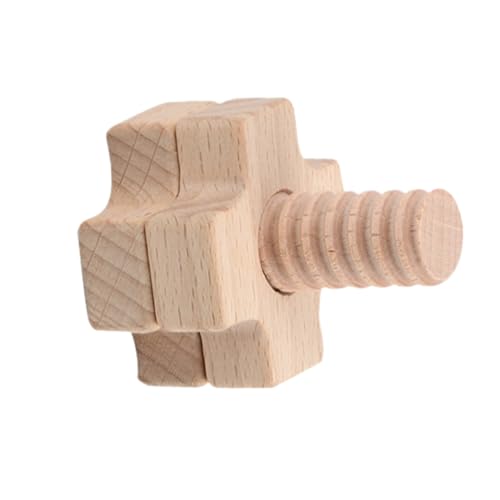 HONITANO Holz Schraubspielzeug für Pädagogisches DIY Steckspiel mit Sicheren Wasserbasierten Farben Stabile Schraub Muttern Kombination Fördert Formwahrnehmung und Feinmotorik von HONITANO
