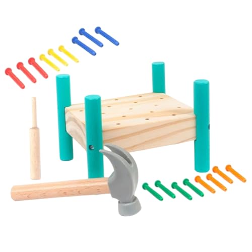 HONITANO Holz klopfspielzeug Farben Motorikspielzeug Percussion Lernspielzeug Hand Auge koordination Ab Monate Kreatives Hammerspiel für Kleinkinder von HONITANO
