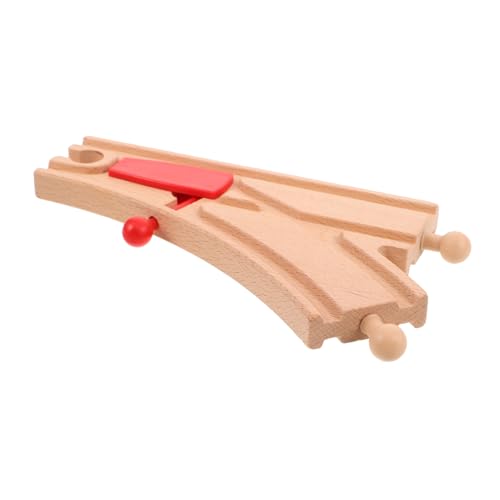 HONITANO Holz schienen erweiterung für Holz zugzubehör Set mit Geraden Gleisen und Brückenbausatz Kompatibel für Holzeisenbahn Jungen Mädchen von HONITANO