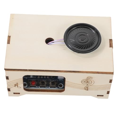HONITANO Holzbausatz Phonograph DIY Mechanisches Musikspielzeug Tonrekorder Lernspiel mit Klarer Klangqualität und Interaktiver Aufnahmefunktion für Kreatives Basteln von HONITANO