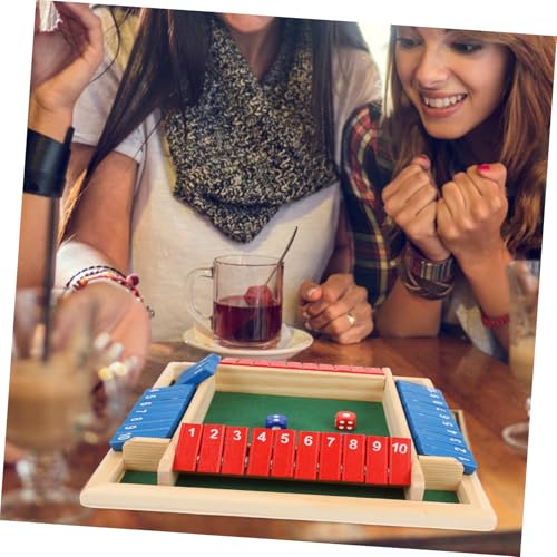 HONITANO Holzbrettspiel mit Würfeln und Zahlen Tragbares Party Brettspiel für Spieler Lustiges Interaktives Gesellschaftsspiel Geeignet für Familien Reisen und Barabende von HONITANO