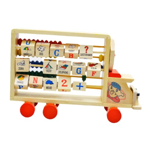 HONITANO Holzperlen Abacus Stand Lernspielzeug Montessori Mathe für Jungen Mädchen Frühe Bildung Rechenrahmen Logisches und Kreativität von HONITANO