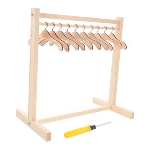 HONITANO Holzpuppen Kleiderständer mit Kleiderbügeln Rutschfestes Puppenkleid Aufbewahrungsregal Geeignet für Verschiedene Puppengrößen Vielseitig für Puppenhaus und Outfits Organisieren HONITANO Holzpuppen Kleiderständer mit Kleiderbügeln Rutschfestes Puppenkleid Aufbewahrungsregal Geeignet für Verschiedene Puppengrößen Vielseitig für Puppenhaus und Outfits Organisieren von HONITANO
