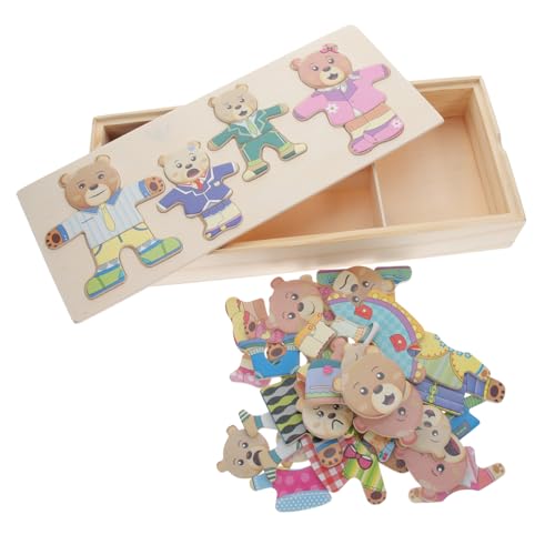 HONITANO Holzpuzzle Ankleidebär Kinderpuzzle aus Holz Lernspielzeug Hand Auge Koordination Kreatives Tierpuzzle für Mädchen und Jungen Ab Jahren HONITANO Holzpuzzle Ankleidebär Kinderpuzzle aus Holz Lernspielzeug Hand Auge Koordination Kreatives Tierpuzzle für Mädchen und Jungen Ab Jahren von HONITANO