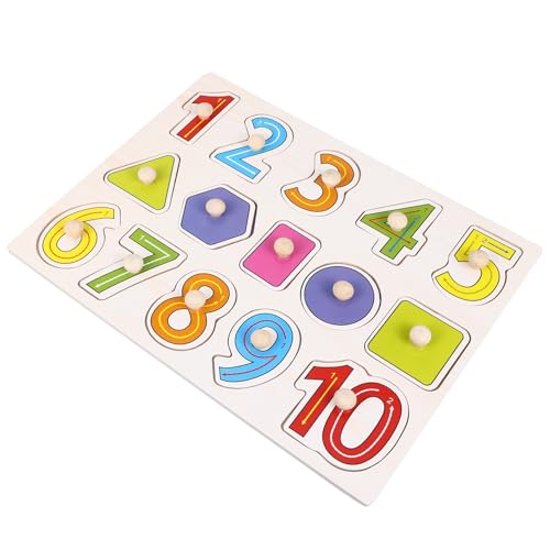 HONITANO Holzpuzzle für Kleinkinder Bunte Zahlenpuzzle Montessori Lernspielzeug Ab Jahr Pädagogisches Holzspielzeug zur Frühkindlichen von HONITANO