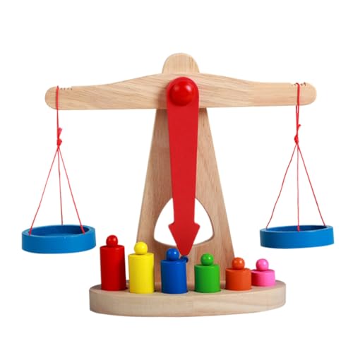 HONITANO Holzspielzeug Balancespiel Lernspielzeug Montessori Holzwaage Pädagogisch Fördernd Kreativitätsentwicklung Hand Auge koordination für Ab Jahren von HONITANO