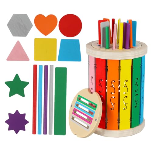 HONITANO Holzspielzeug Farbensortierset für Kleinkinder Stabiles Sicheres Montessori Lernspielzeug mit Bunten Bechern und Stäbchen Feinmotorik und Farberkennung im Vorschulalter HONITANO Holzspielzeug Farbensortierset für Kleinkinder Stabiles Sicheres Montessori Lernspielzeug mit Bunten Bechern und Stäbchen Feinmotorik und Farberkennung im Vorschulalter von HONITANO
