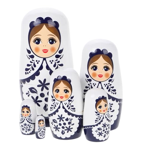 HONITANO Holzspielzeug Russische Matroschka Puppen Teilig Handgefertigte Bunte Holznesting Dolls für Kindergeburtstag für Mädchen Sicheres Bastelset und Dekoration HONITANO Holzspielzeug Russische Matroschka Puppen Teilig Handgefertigte Bunte Holznesting Dolls für Kindergeburtstag für Mädchen Sicheres Bastelset und Dekoration von HONITANO