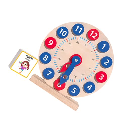 HONITANO Holzuhr Lernspielzeug Uhrzeit Lernen Junge Mädchen Lernuhr aus Natürlichem Holz Pädagogisches Zeitlernspielzeug für Vorschule und Kindergarten mit Robustem Sicherem Material HONITANO Holzuhr Lernspielzeug Uhrzeit Lernen Junge Mädchen Lernuhr aus Natürlichem Holz Pädagogisches Zeitlernspielzeug für Vorschule und Kindergarten mit Robustem Sicherem Material von HONITANO