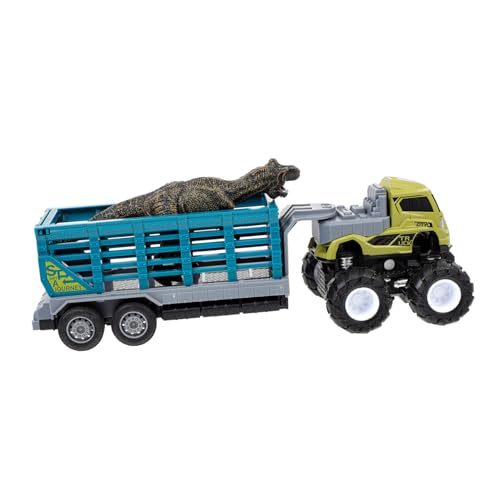 HONITANO Inertial LKW Modell aus Legierung Großes Realistisch Gestaltetes Zugfahrzeug mit Tier Motiv Robustes Kinderauto zum Schieben und Ziehen Fördert Motorische Fähigkeiten Ab Jahren von HONITANO