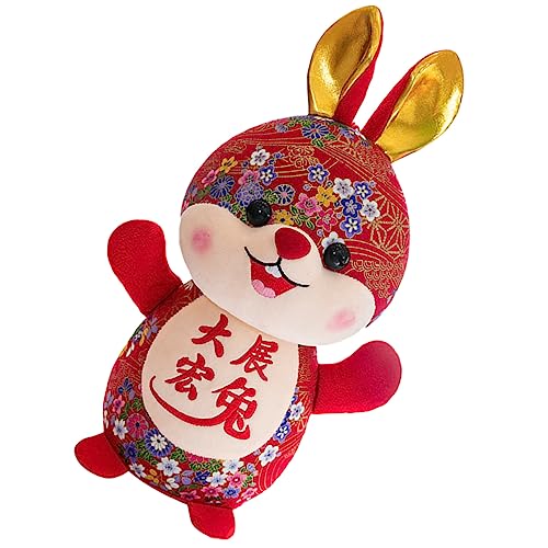 HONITANO Jahr des Hasen-maskottchens Ausgestopftes Kaninchen Ausgestopfter Hase Jahr Der Hasenpuppe Kaninchengefüllter Hasenpuppe Kawaii Rot Kristallsamt HONITANO Jahr des Hasen-maskottchens Ausgestopftes Kaninchen Ausgestopfter Hase Jahr Der Hasenpuppe Kaninchengefüllter Hasenpuppe Kawaii Rot Kristallsamt von HONITANO