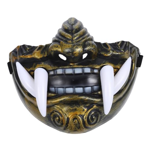 HONITANO Japanische Cosplay Maske Hannya Maske Gold für Theater Bühnenauftritte Unisex Halloween Kostüm Requisite und Performance HONITANO Japanische Cosplay Maske Hannya Maske Gold für Theater Bühnenauftritte Unisex Halloween Kostüm Requisite und Performance von HONITANO