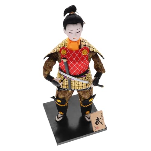 HONITANO Japanische Samurai Doll Tischdekoration Ornament Handgefertigt Japanischer Stil Authentische Samurai Figur für Zuhause Büro Japanische Kunstsammlung von HONITANO