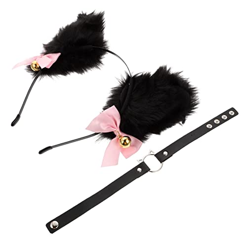 HONITANO Katzenohren Haarreif Teiliges Set mit Dekorativem Plüsch Stirnband und Passendem Choker Langlebig Bequem für Cosplay Karneval Party und Kostümzubehör HONITANO Katzenohren Haarreif Teiliges Set mit Dekorativem Plüsch Stirnband und Passendem Choker Langlebig Bequem für Cosplay Karneval Party und Kostümzubehör von HONITANO